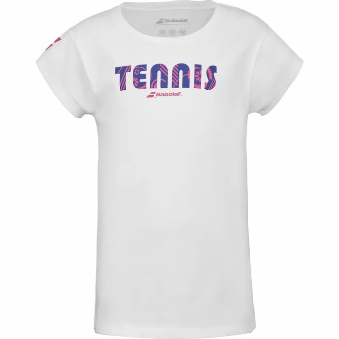 Juniors and Kids Tops Babolat Exercise Cotton Tee Girls White