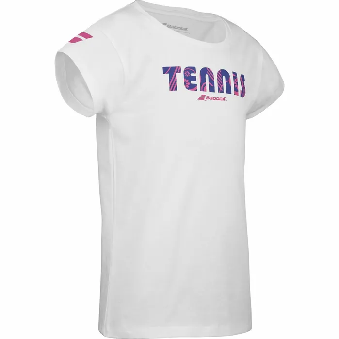 Juniors and Kids Tops Babolat Exercise Cotton Tee Girls White