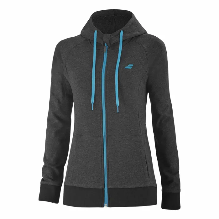 Juniors and Kids Tops Babolat Exercise Hood Jacket Girls Heather Black