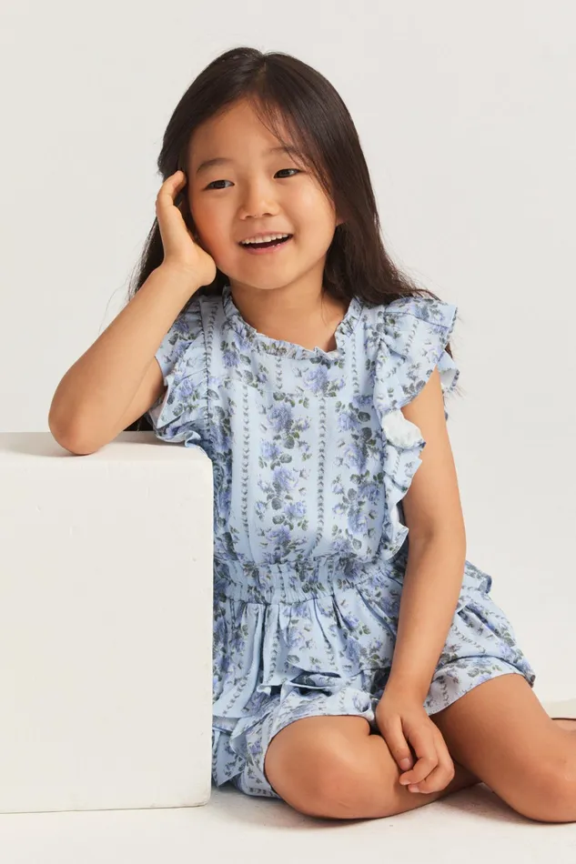 LoveShackFancy Dresses Kids Girls Decker Dress 8211 CERULEAN BLUE CERULEAN BLUE 8211 CERULEAN BLUE