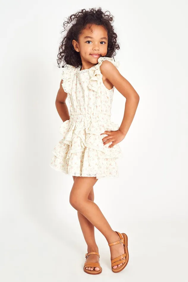 LoveShackFancy Dresses Kids Girls Janelly Dress 8211 SANDY FIELDS SANDY FIELDS 8211 SANDY FIELDS