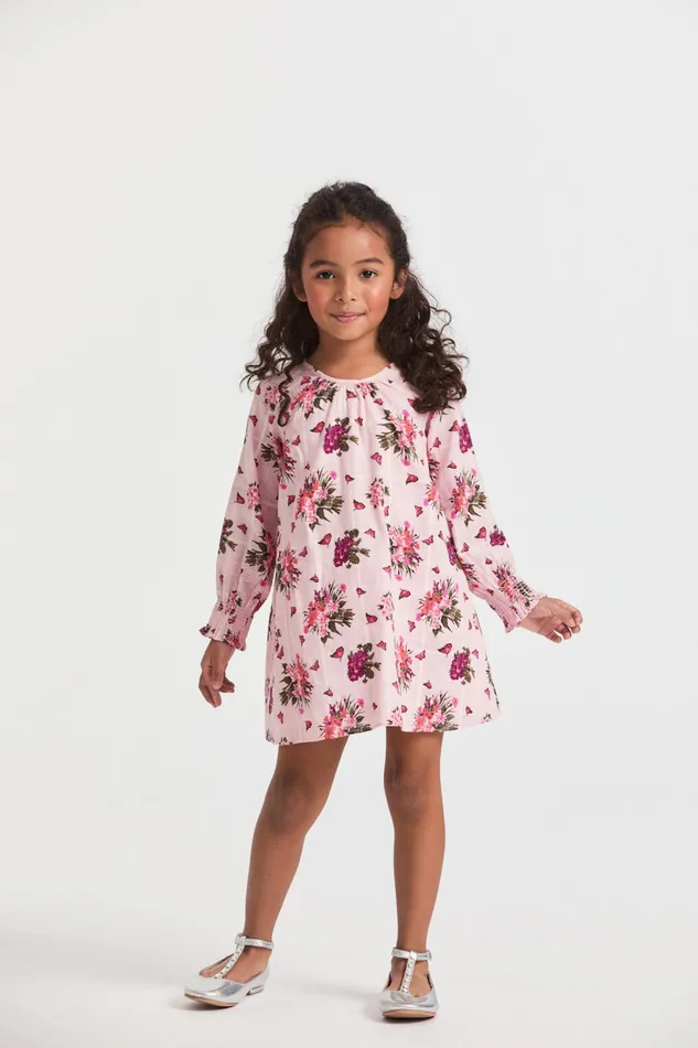 LoveShackFancy Dresses Kids Girls Macia Dress ROSEMARY MAUVE