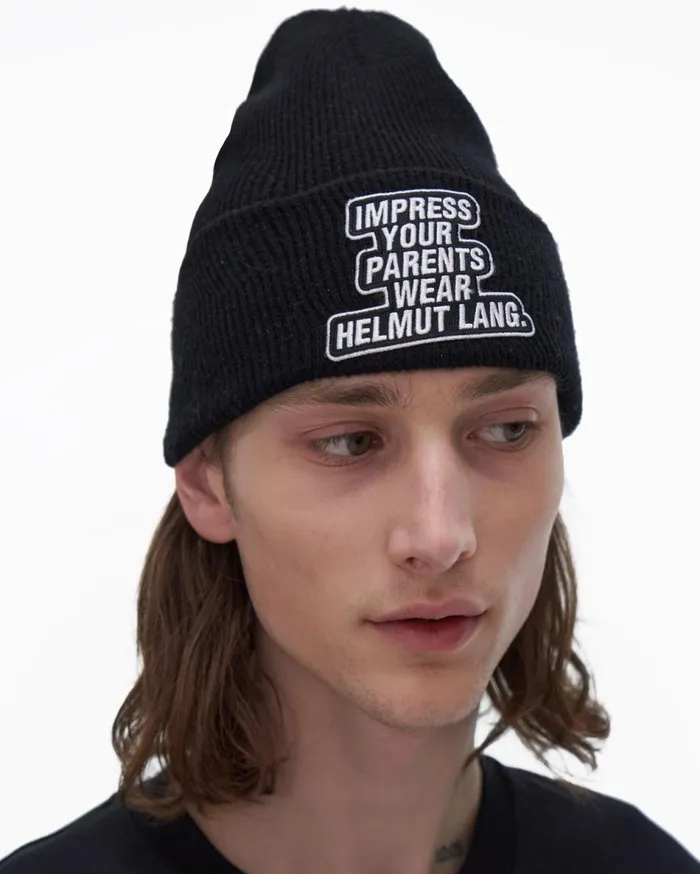 Beanie Men Helmut Lang Impress Beanie Black