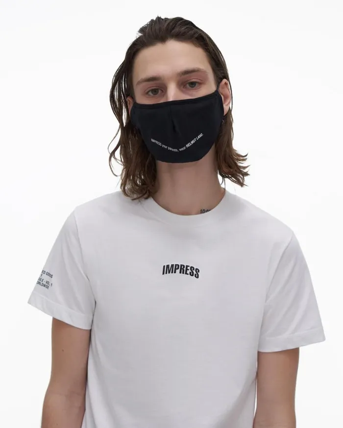 Beanie Men Helmut Lang Impress Face Covering Basalt Black