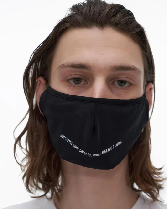 Beanie Men Helmut Lang Impress Face Covering Basalt Black