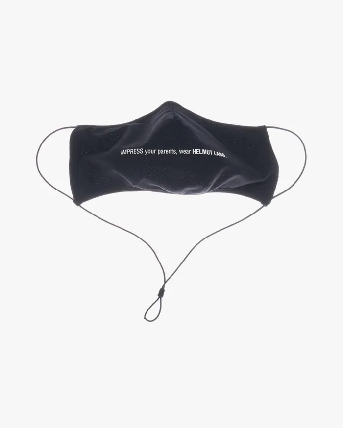 Beanie Men Helmut Lang Impress Face Covering Basalt Black