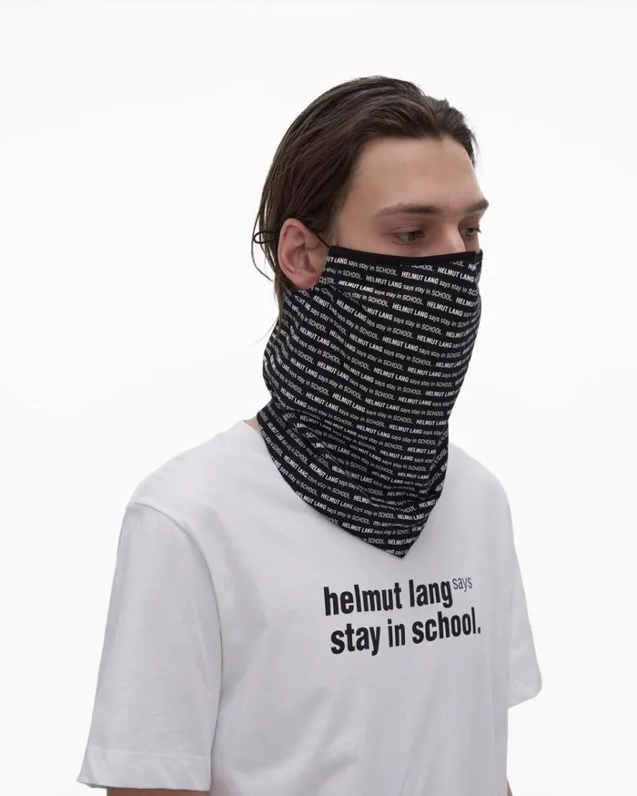 Beanie Men Helmut Lang School Face Covering Basalt Black