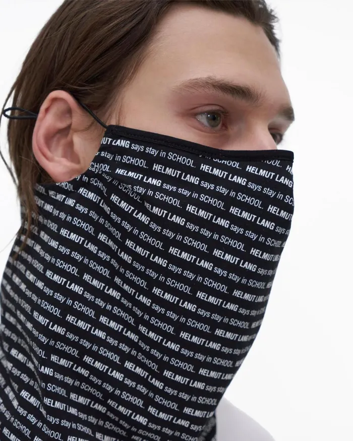 Beanie Men Helmut Lang School Face Covering Basalt Black