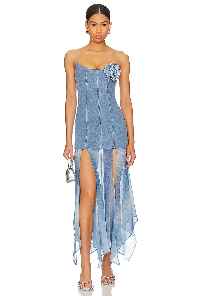 Denim Women Lovers and Friends Britney Maxi Dress Blue Denim