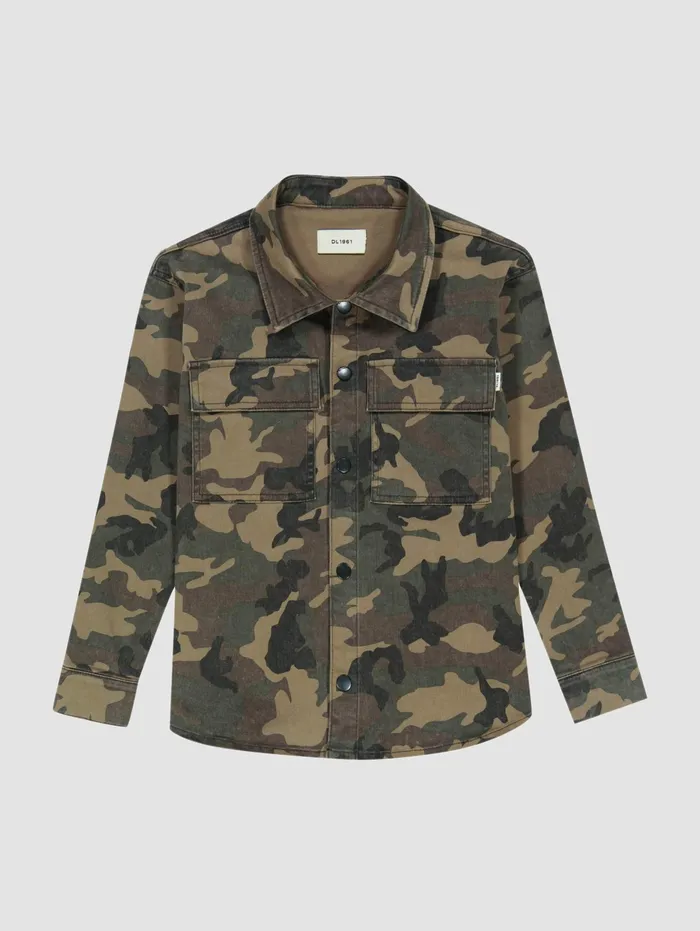 DL1961 Big Boys 818 Kids Ash Shirt Long Sleeve