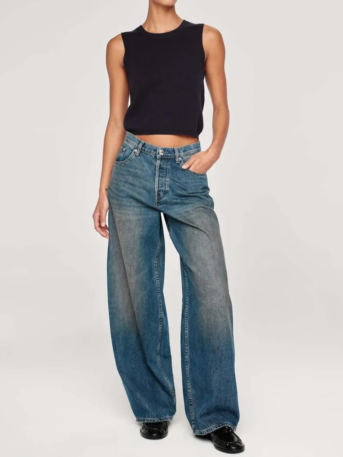 DL1961 Boyfriend Relaxed Women Razi Wide Leg Barrel High Rise Jeans