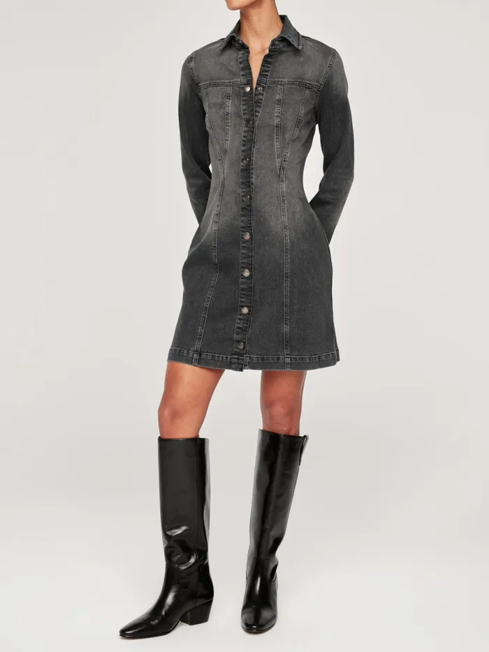 DL1961 Dresses Women Payton Denim Dress Long Sleeve Mini