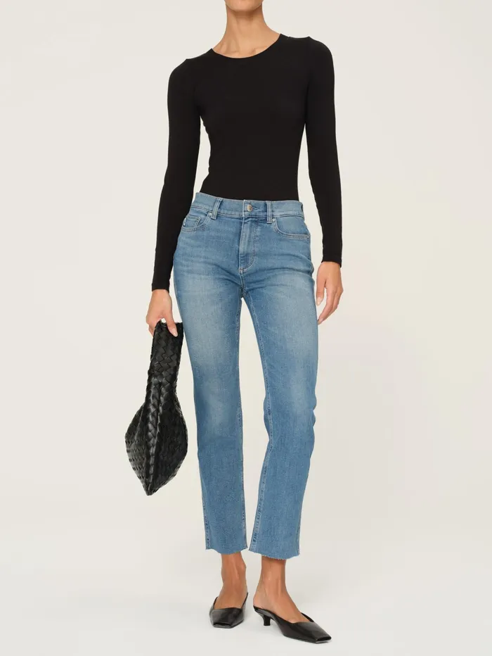 DL1961 Instasculpt Women Mara Straight Mid Rise Instasculpt Ankle Jeans