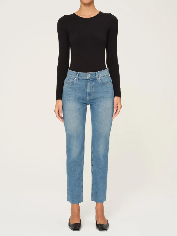 DL1961 Instasculpt Women Mara Straight Mid Rise Instasculpt Ankle Jeans