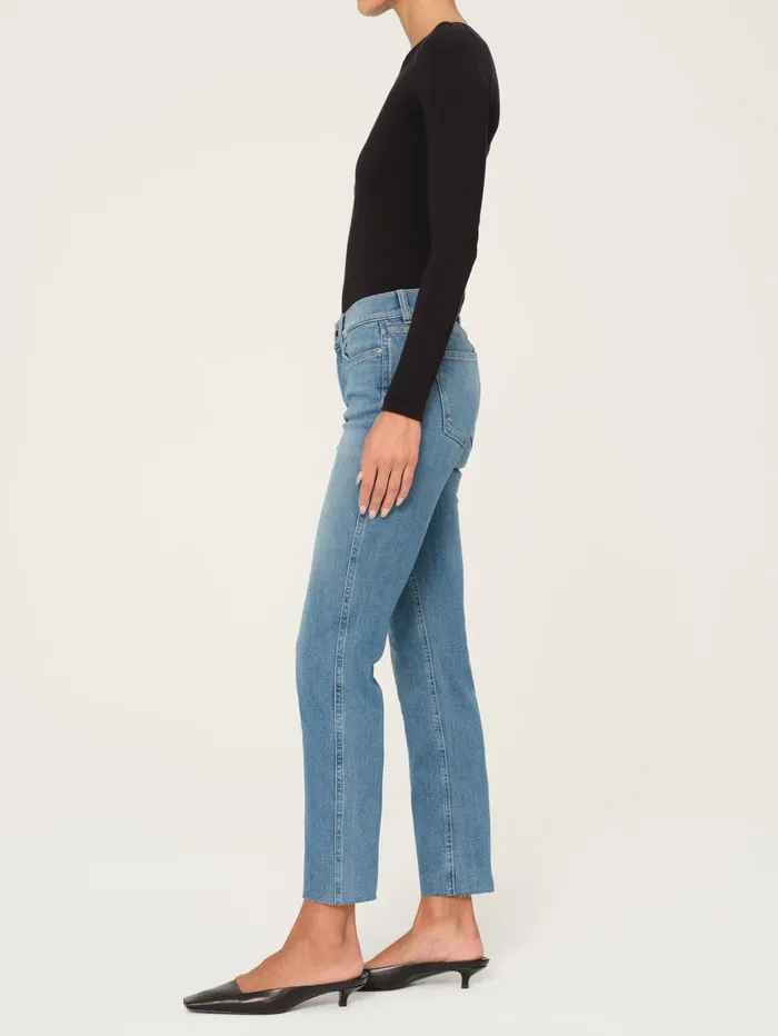 DL1961 Instasculpt Women Mara Straight Mid Rise Instasculpt Ankle Jeans