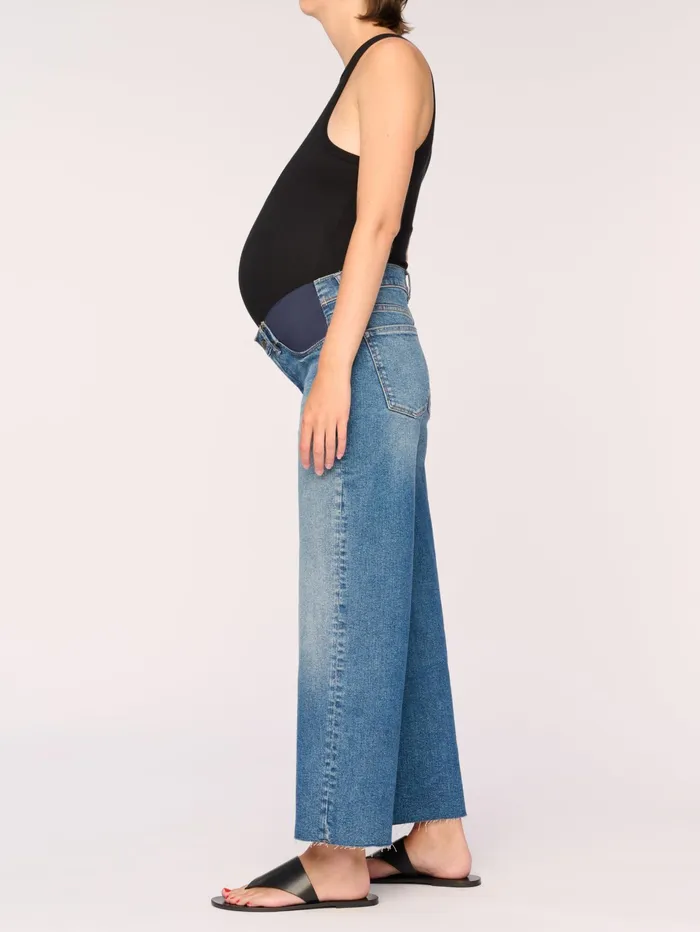 DL1961 Maternity Women Hepburn Maternity Wide Leg Vintage Jeans