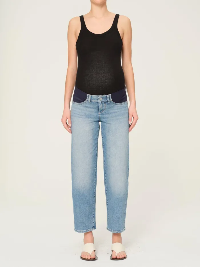 DL1961 Maternity Women Thea Boyfriend Maternity Relaxed Tapered Jeans