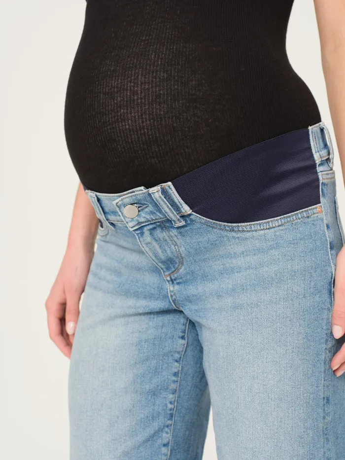 DL1961 Maternity Women Thea Boyfriend Maternity Relaxed Tapered Jeans