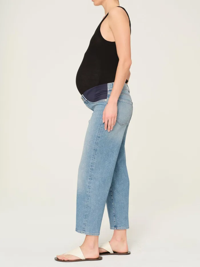 DL1961 Maternity Women Thea Boyfriend Maternity Relaxed Tapered Jeans