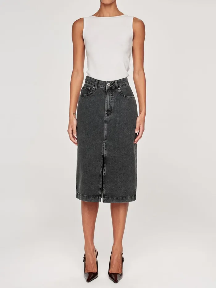 DL1961 ReadyToWear Women Lexie High Rise Denim Skirt Midi