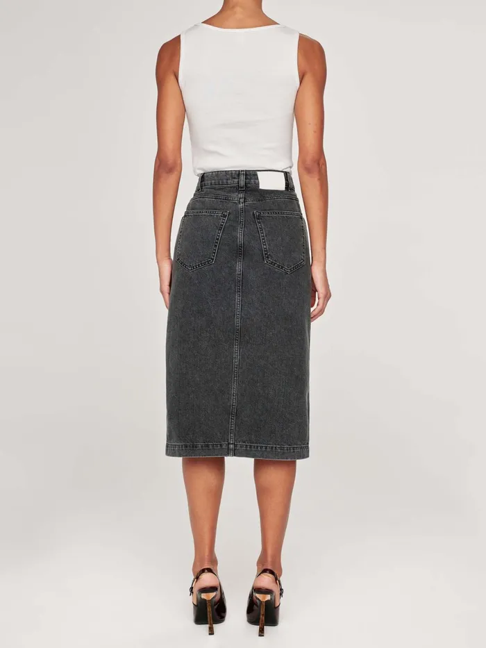 DL1961 ReadyToWear Women Lexie High Rise Denim Skirt Midi