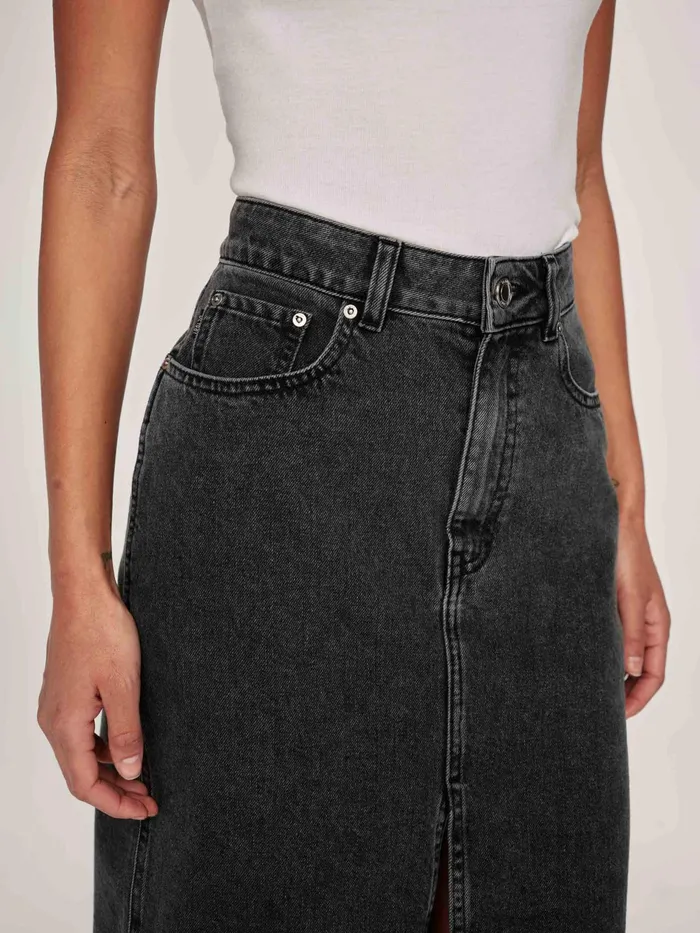 DL1961 ReadyToWear Women Lexie High Rise Denim Skirt Midi