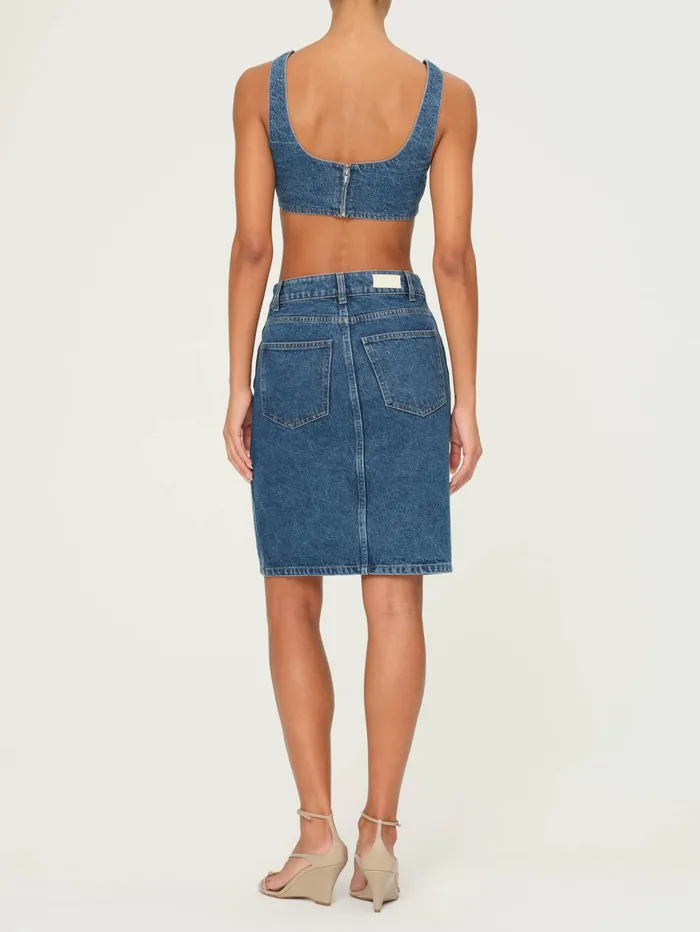 DL1961 ReadyToWear Women Lexie High Rise Denim Skirt Mini
