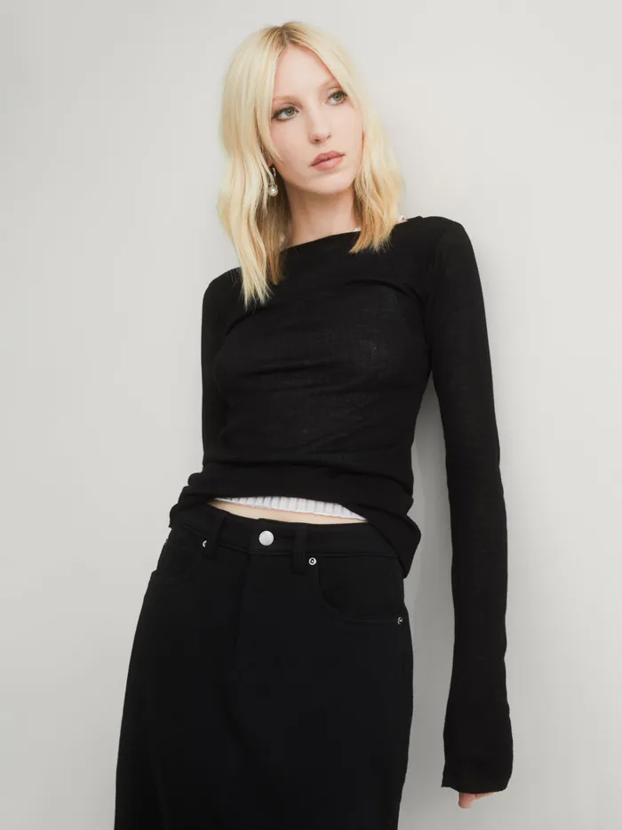 DL1961 ReadyToWear Women Long Sleeve Boat Neck