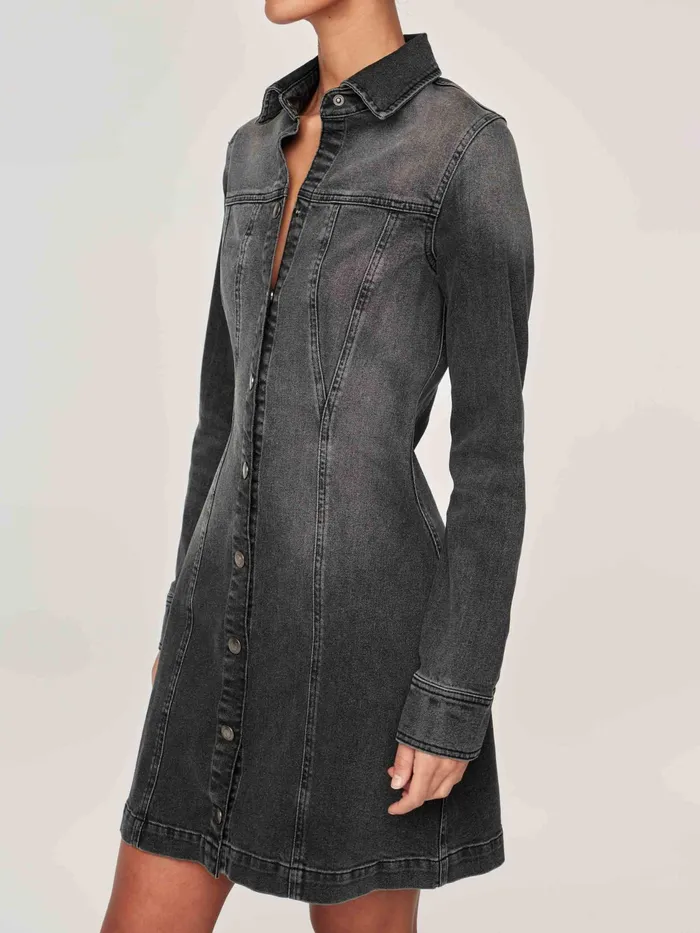 DL1961 ReadyToWear Women Payton Denim Dress Long Sleeve Mini