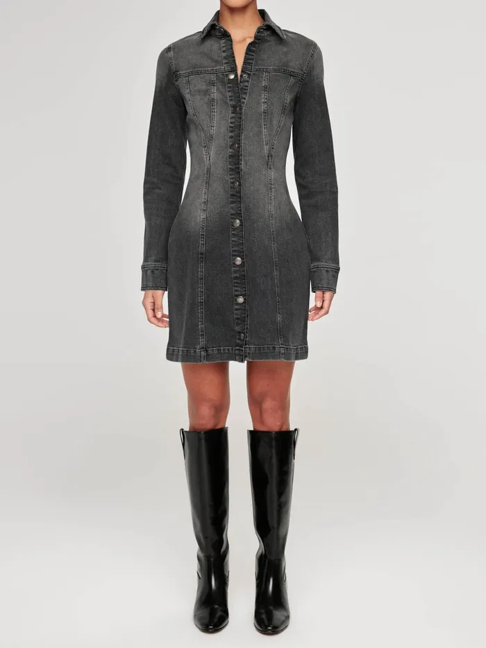 DL1961 ReadyToWear Women Payton Denim Dress Long Sleeve Mini