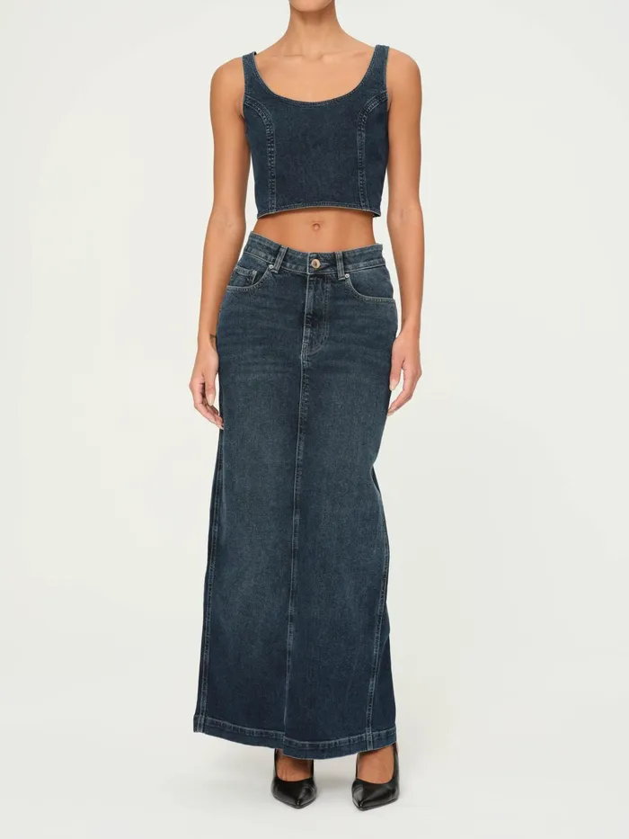 DL1961 Shorts Skirts Women Lexie High Rise Denim Skirt Maxi