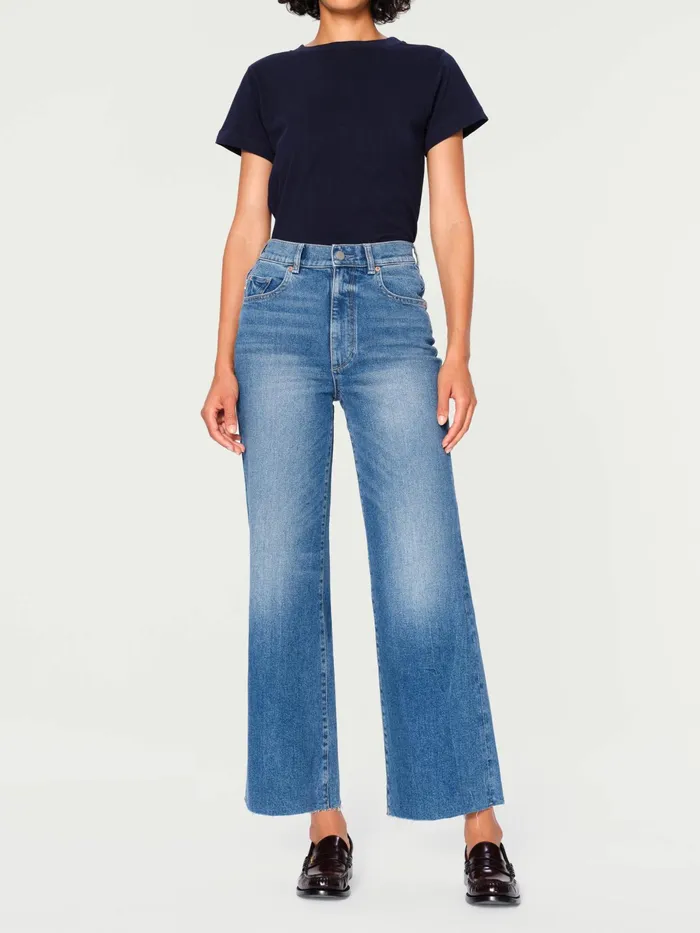 DL1961 Wide Women Hepburn Wide Leg High Rise 27034 Jeans