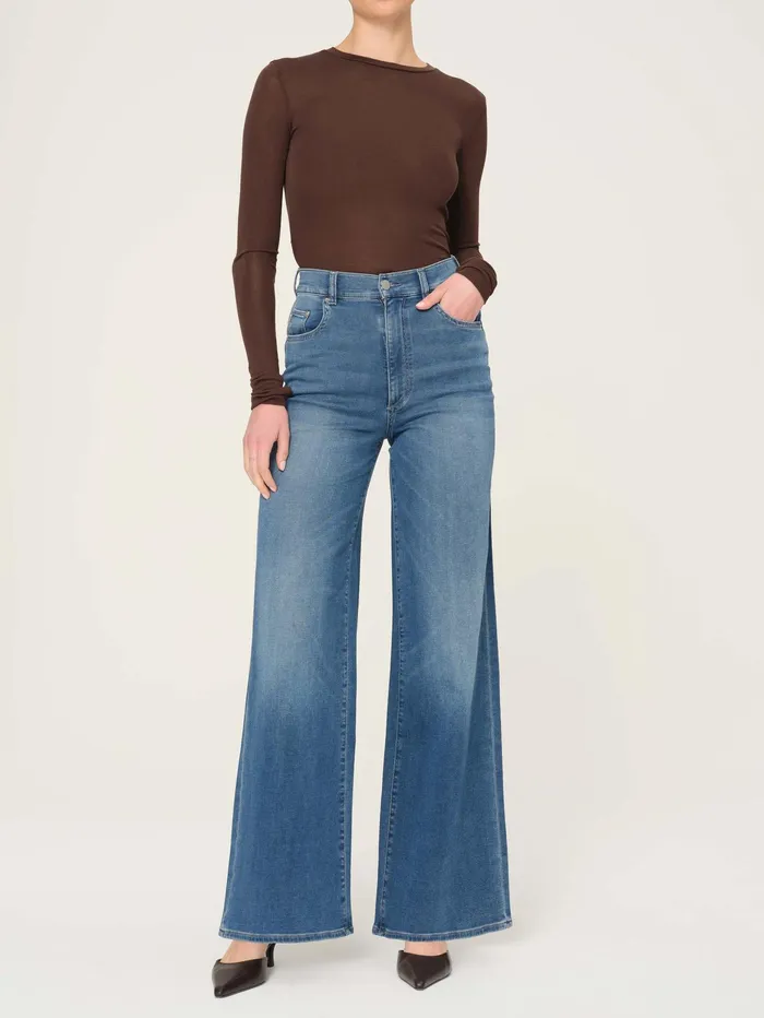 DL1961 Wide Women Hepburn Wide Leg High Rise 32034 Jeans