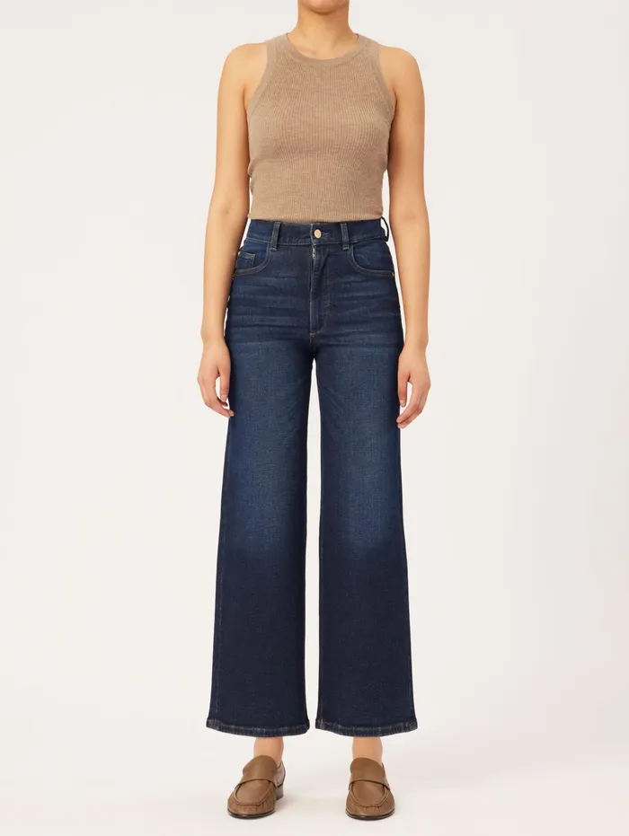 DL1961 Wide Women Hepburn Wide Leg High Rise Vintage Jeans