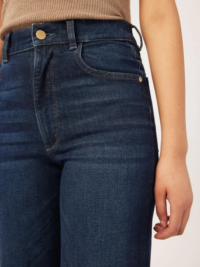 DL1961 Wide Women Hepburn Wide Leg High Rise Vintage Jeans