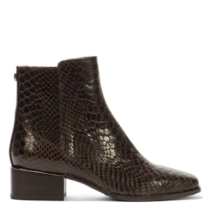 Donald Pliner Bootie Azia Shoes Dark Brown Snake 8211 Women