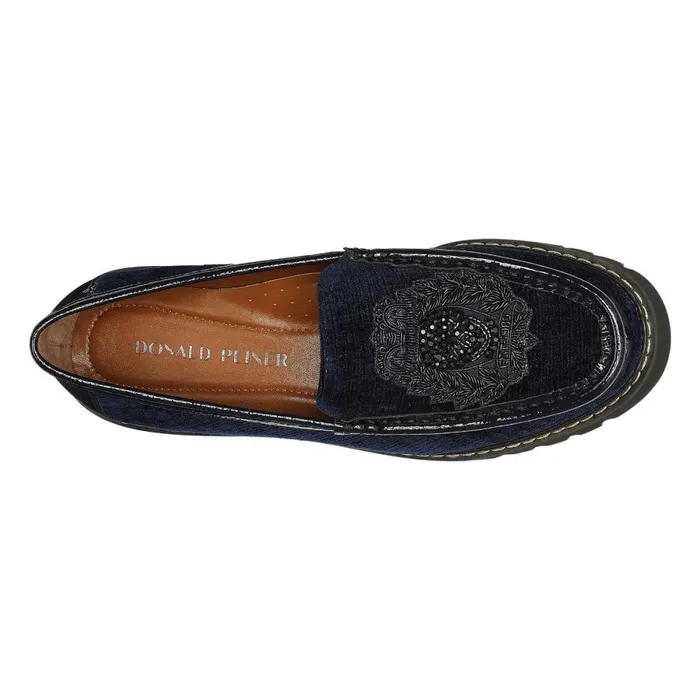 Donald Pliner Casual Hope Shoes Navy Ornament 8211 Women Donald Pliner Casual Hope Shoes Navy Ornament 8211 Women