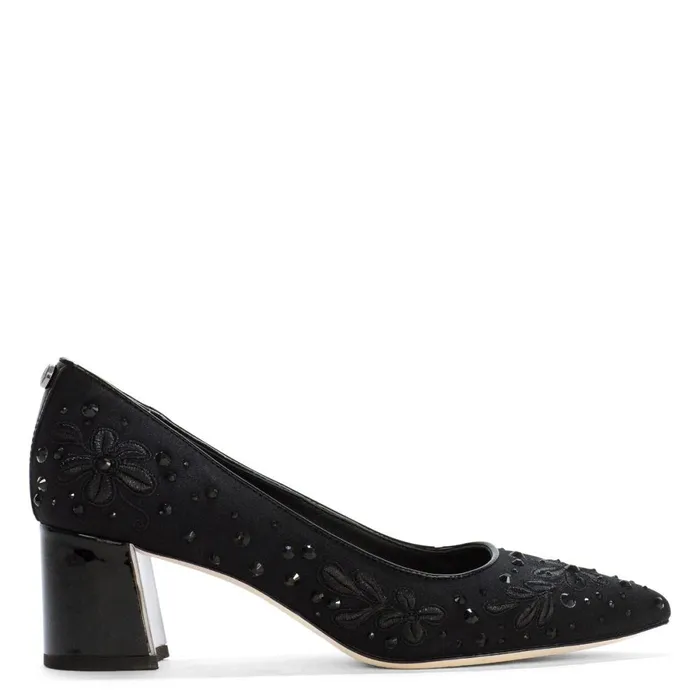 Donald Pliner Dress Suzette Shoes Black Embroidery 8211 Women