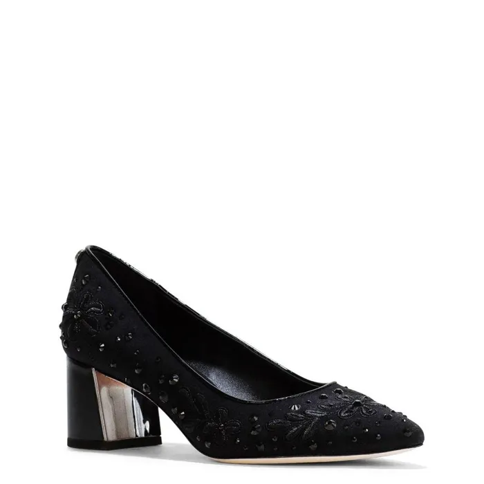 Donald Pliner Dress Suzette Shoes Black Embroidery 8211 Women Donald Pliner Dress Suzette Shoes Black Embroidery 8211 Women