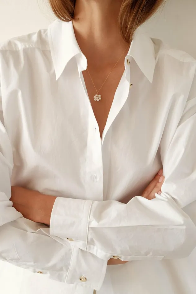 DONNI Daisy Pearl Necklace Women Jewelry