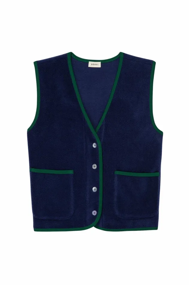 DONNI Polar Fleece Vest Women Tops