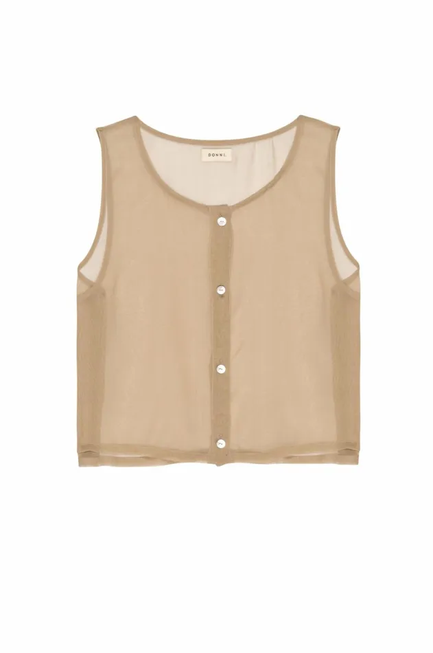 DONNI Silk Vest Women Tops