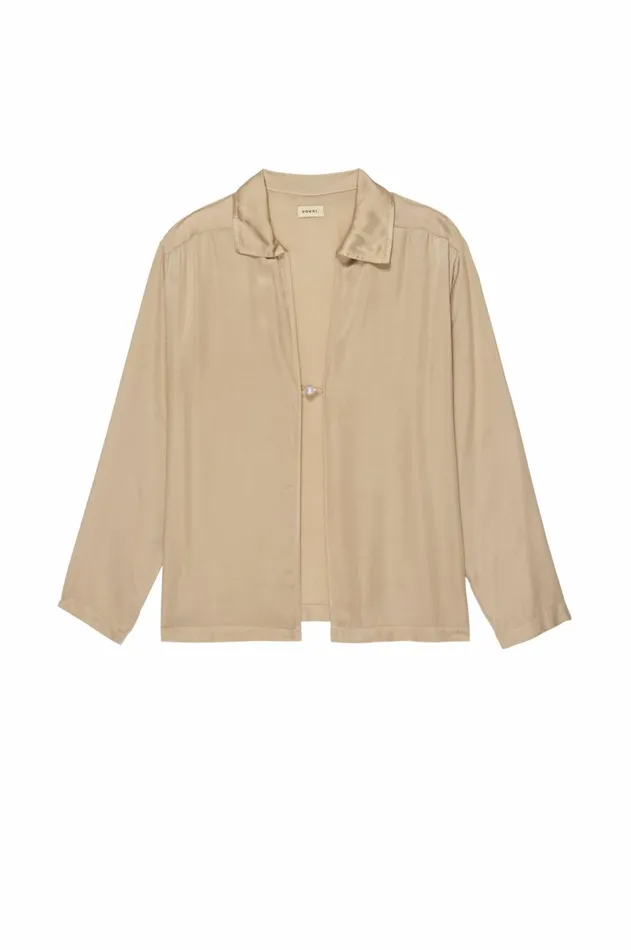 DONNI Silky Baroque Pearl Top Women Tops