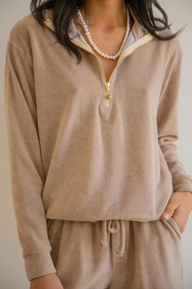 DONNI Terry 12 Zip Women Tops