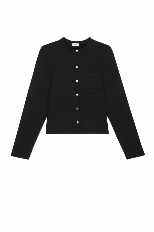 DONNI The Box Weave Stretch Cardi Women Tops