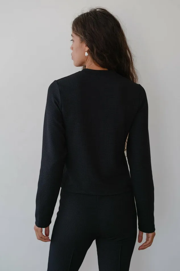 DONNI The Box Weave Stretch Cardi Women Tops