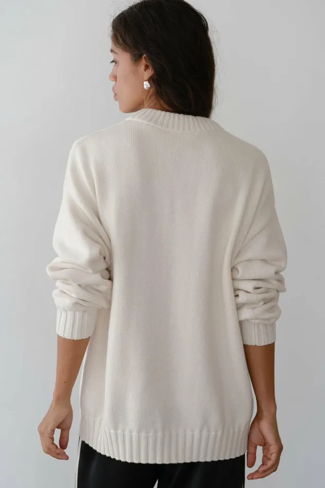 DONNI The Cotton Cashmere Crewneck Sweater Women Sweaters