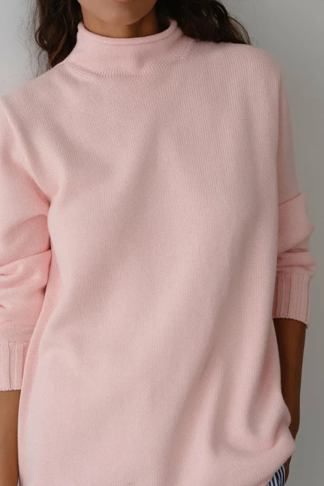 DONNI The Cotton Cashmere Roll Neck Sweater Women Sweaters