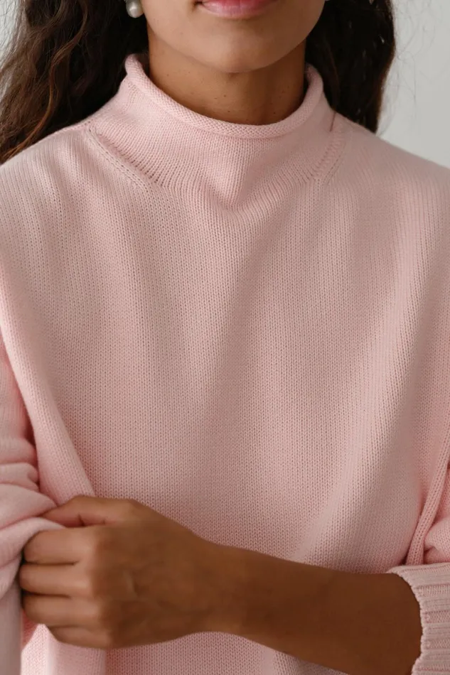 DONNI The Cotton Cashmere Roll Neck Sweater Women Sweaters
