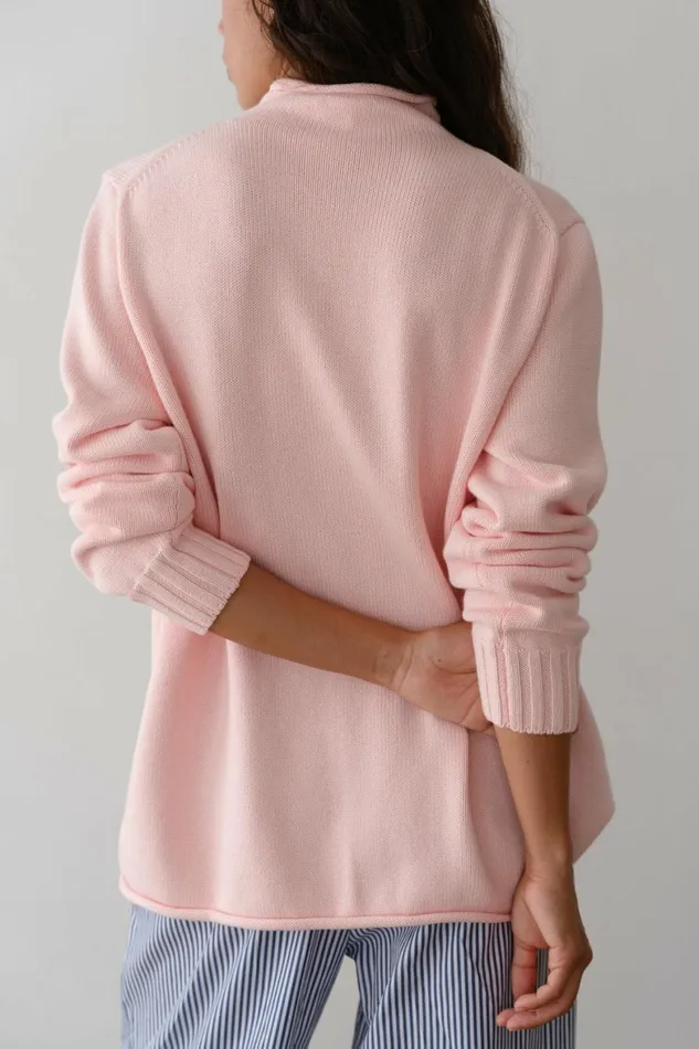 DONNI The Cotton Cashmere Roll Neck Sweater Women Sweaters